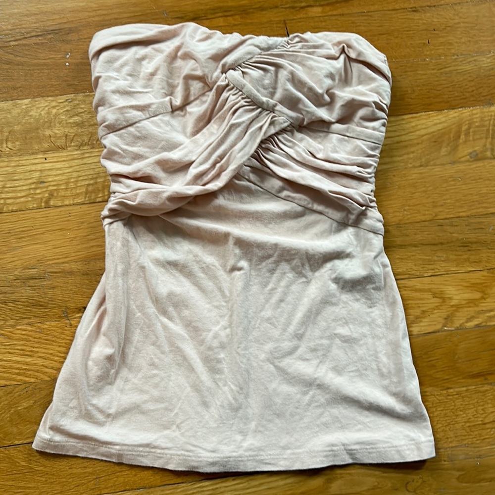 BEBE cream tube top XS